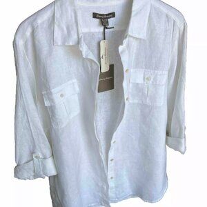 Tommy Bahama Womens Two Palms Linen Shirt ~ NWT ~ XL ~ White w